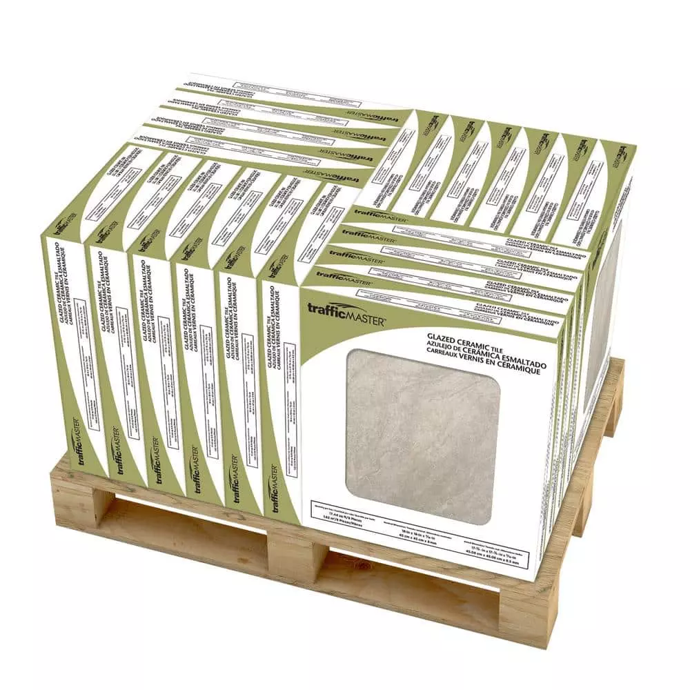 By Trafficmaster Pallet) Tile Stone Portland Ceramic Glazed (348.8 Sq. Ft. 18 In. X Wall Floor Gray 15 By Trafficmaster Pallet) Tile Stone Portland Ceramic Glazed (348.8 Sq. Ft. 18 In. X Wall Floor Gray - Image 13