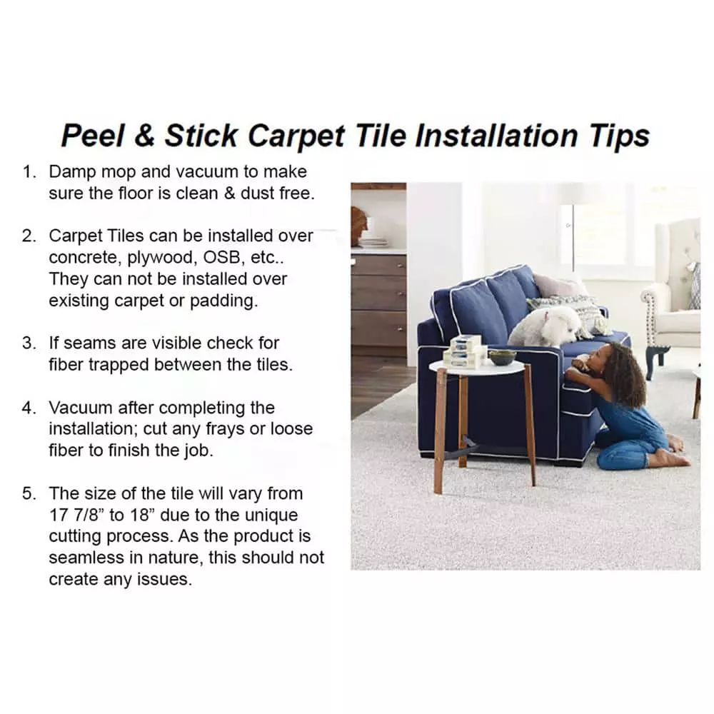 By Field Day Brown Trafficmaster Carpet Tile 22.50 Sq. Ft. 18 In. (10 Tiles/Case) 18 X Peel And Stick Residential 6 By Field Day Brown Trafficmaster Carpet Tile 22.50 Sq. Ft. 18 In. (10 Tiles/Case) 18 X Peel And Stick Residential - Image 4