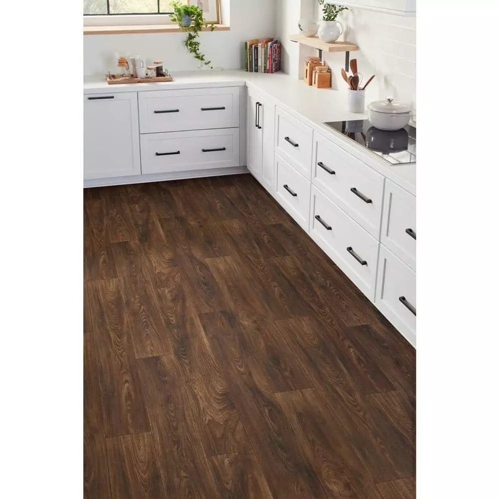 Trafficmaster Flooring Natural Wood Vinyl Walnut X 12Ft. Wide Residential Scorched Cut To Length Sheet 5 Trafficmaster Flooring Natural Wood Vinyl Walnut X 12Ft. Wide Residential Scorched Cut To Length Sheet - Image 3