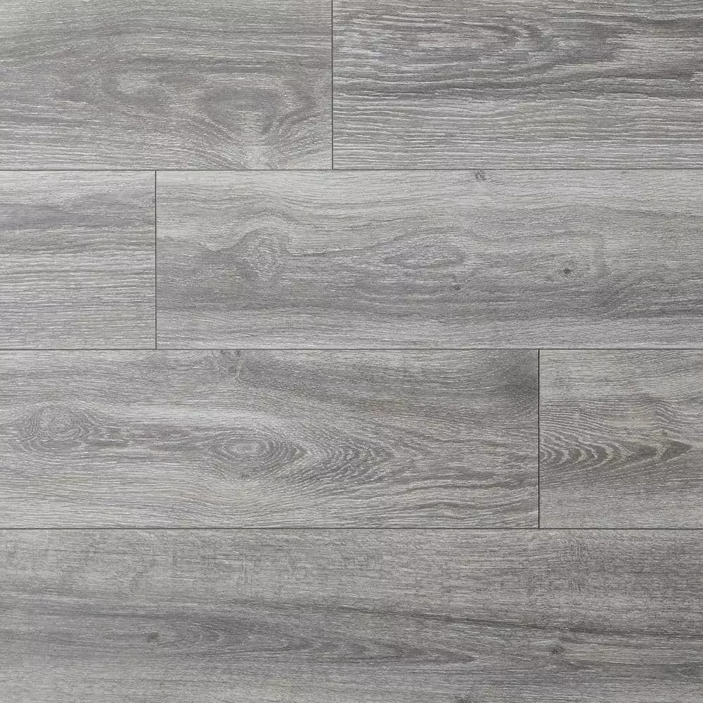 Trafficmaster Flooring Silverton Oak Laminate Wood 8 Mm W T X 7.48 In. (23.69 Sq.Ft/Case) Water Resistant