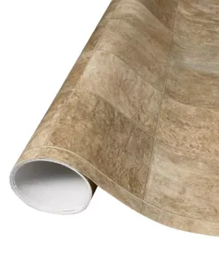 Pro Basic Trafficmaster Slate Flooring Sheet Stone Vinyl 12Ft. Wide X Cut To Length Refined Residential Neutral -TrafficMaster Sales slate neutral trafficmaster vinyl sheet flooring c9770406k536g14 44 1000