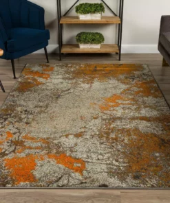 Bach By Addison Rug Rug Tangerine 5 Ft. 60 X 3 In. 1 In. 3 Ft. Area Abstract 15 Bach By Addison Rug Rug Tangerine 5 Ft. 60 X 3 In. 1 In. 3 Ft. Area Abstract -TrafficMaster Sales tangerine addison rugs area rugs hdbh60ta3x5 31 1000
