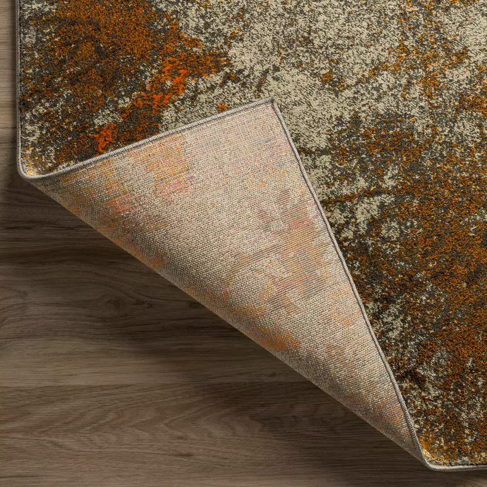 Bach By Addison Rug Rug Tangerine 5 Ft. 60 X 3 In. 1 In. 3 Ft. Area Abstract 5 Bach By Addison Rug Rug Tangerine 5 Ft. 60 X 3 In. 1 In. 3 Ft. Area Abstract - Image 3