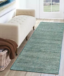Dexter Runner By Addison Rug 1 Teal Viscose Wool X 6 In. 3 In. 2 Ft. Tonal 7 Ft. Area Indoor Solid -TrafficMaster Sales teal addison rugs area rugs hddx1te2x8 31 1000