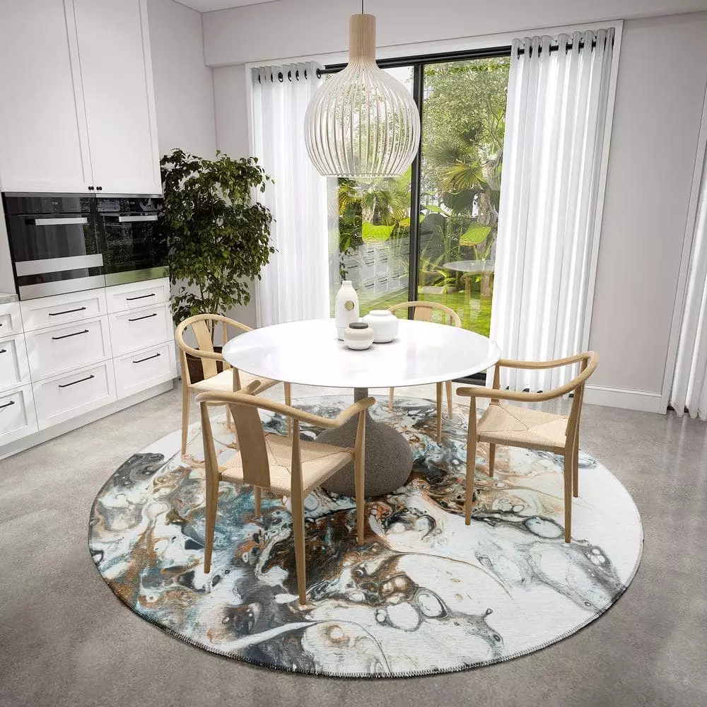 Copeland Addison Rug Rug By Volcano 8 Ft. X Area Round Abstract 11 Copeland Addison Rug Rug By Volcano 8 Ft. X Area Round Abstract - Image 9