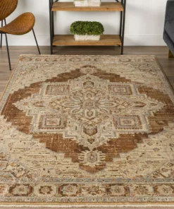 Freya By Addison Medallion Rug 1 Walnut 9 Ft. X 6 In. 8 In. 7 Ft. Area Indoor Vintage -TrafficMaster Sales walnut addison rugs area rugs hdfr1wa8x10 31 1000